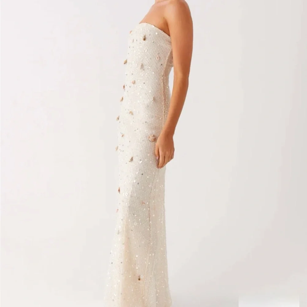 Peppermayo Strapless Cream Maxi Dress - Picture 2 of 2
